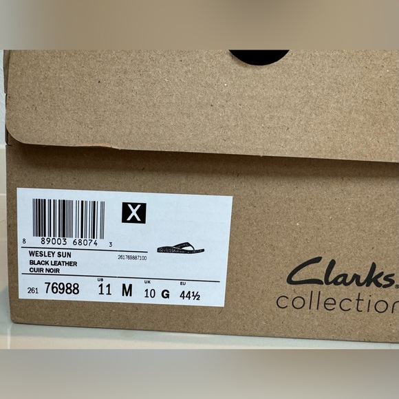 Men’s Clark’s Wesley Sun Black size 11 adjustable Velcro - Picture 3 of 8